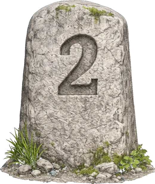 Stone milestone two, marking the medical review threshold